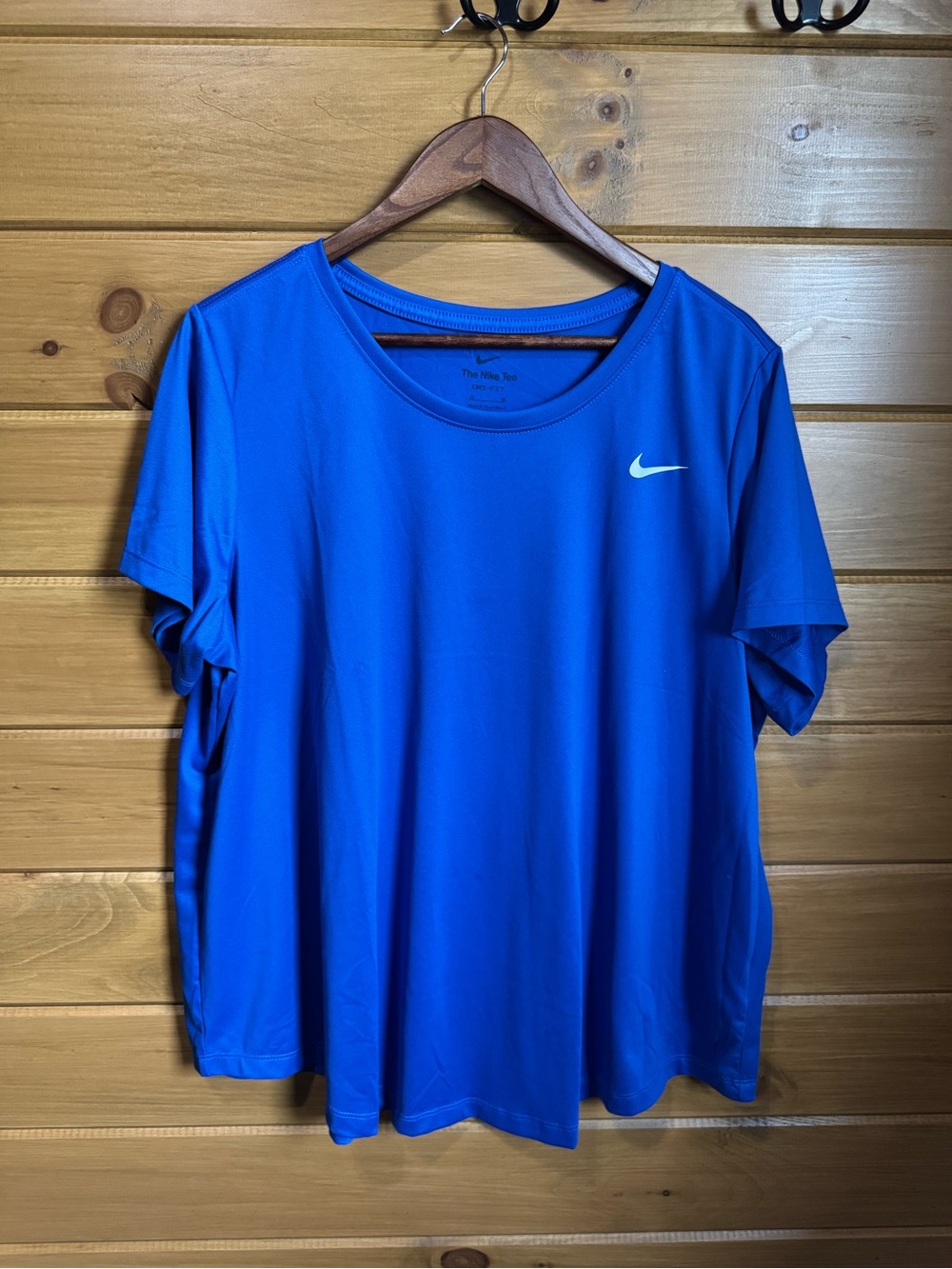 Nike Bright Blue Dri-FIT Tee with Black Swoosh